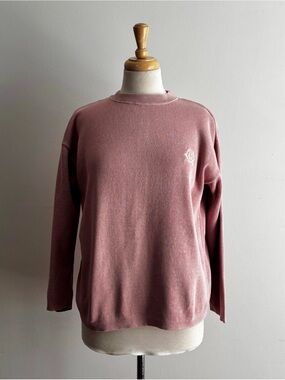 Vintage 1990s CALVIN KLEIN Sport Pink 100% Cotton Sweater / S